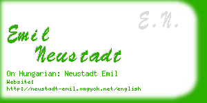 emil neustadt business card